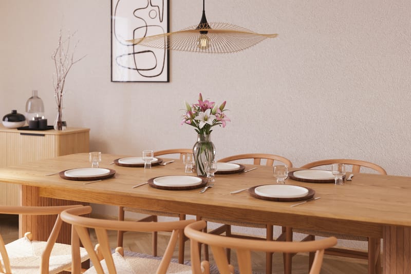 Nixrai Spisegruppe 240 cm med 6 Dastoori Spisestol - Eg - Møbler - Borde - Spisebordssæt