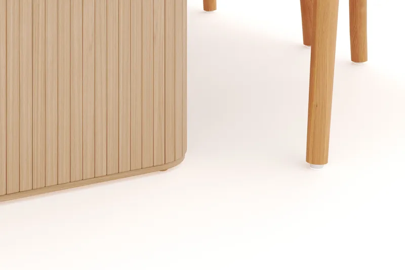 Noira Oval Matgrupp 220 cm med 6 Dastoori Matstolar - Natur - Møbler - Borde - Spisebordssæt