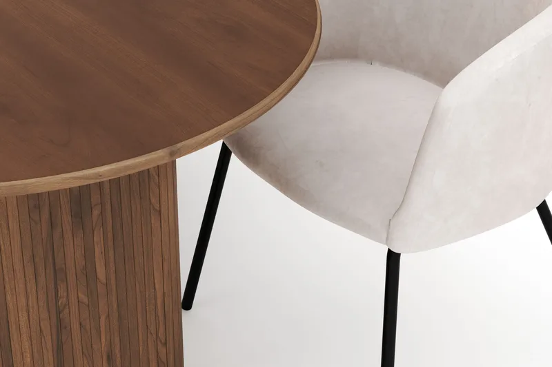 Noira Ovalt Matbord 220 cm med 6 Berit Stolar - Brun - Møbler - Borde - Spisebordssæt