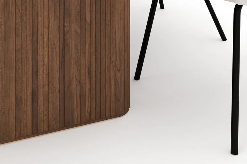 Noira Ovalt Matbord 220 cm med 6 Berit Stolar - Brun - Møbler - Borde - Spisebordssæt