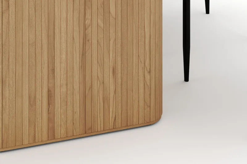 Noira Ovalt Matbord 220 cm med 6 Sawako Stolar - Natur - Møbler - Borde - Spisebordssæt