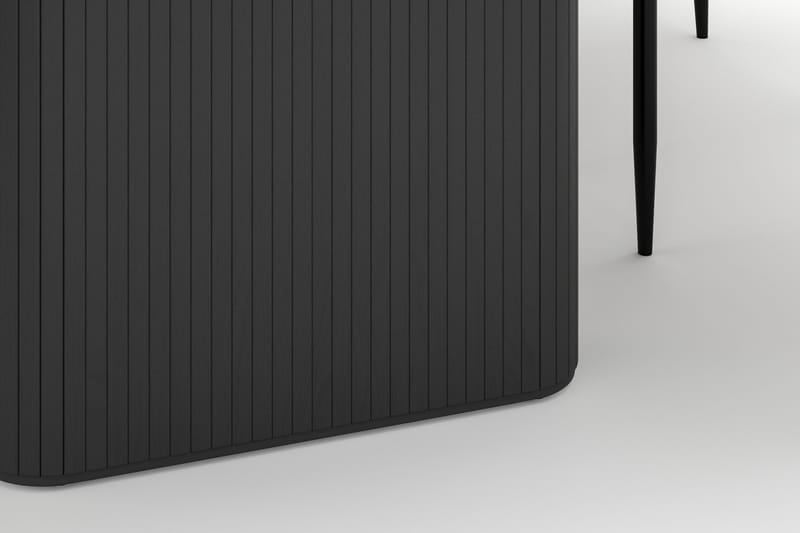 Noira Ovalt Matbord 220 cm med 6 Sawako Stolar - Sort - Møbler - Borde - Spisebordssæt