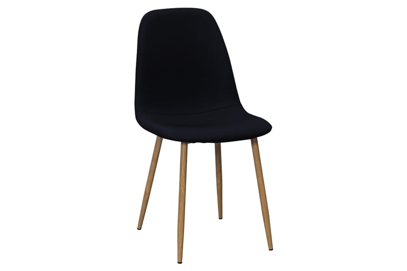 Noira Ovalt Spisebord 220 cm Eg + 6 stk Nibe stol sort med egetræben - Natur/Sort - Møbler - Borde - Spisebordssæt