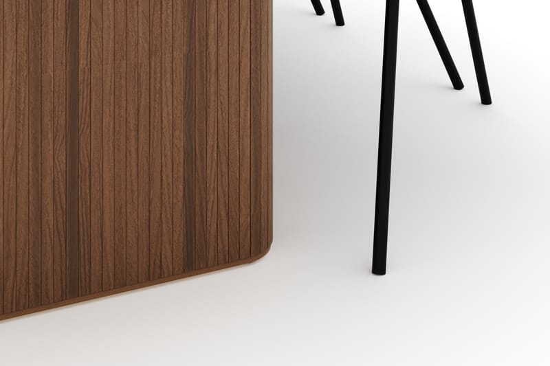 Noira Ovalt Spisebord 220 cm med 6 Berit Stole - Brun - Møbler - Borde - Spisebordssæt