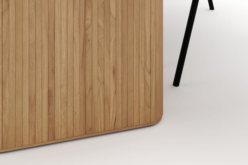 Noira Ovalt Spisebord 220 cm med 6 Berit Stole - Natur - Møbler - Borde - Spisebordssæt