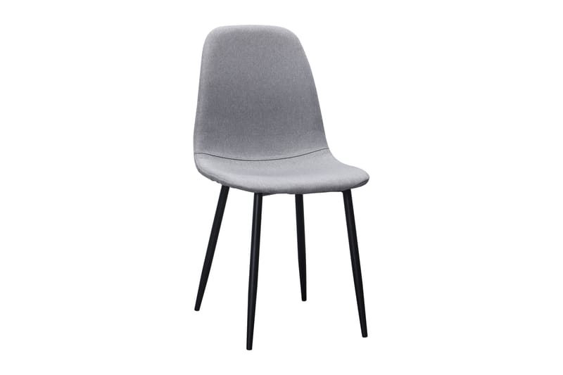 Noira Ovalt Spisebord 220 cm Sort + 6 stk Nibe stol grå med sorte ben - Sort/Grå - Møbler - Borde - Spisebordssæt
