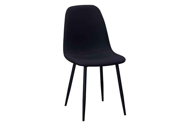 Noira Ovalt Spisebord 220 cm Sort + 8 stk Nibe stol sort med sorte ben - Sort - Møbler - Borde - Spisebordssæt
