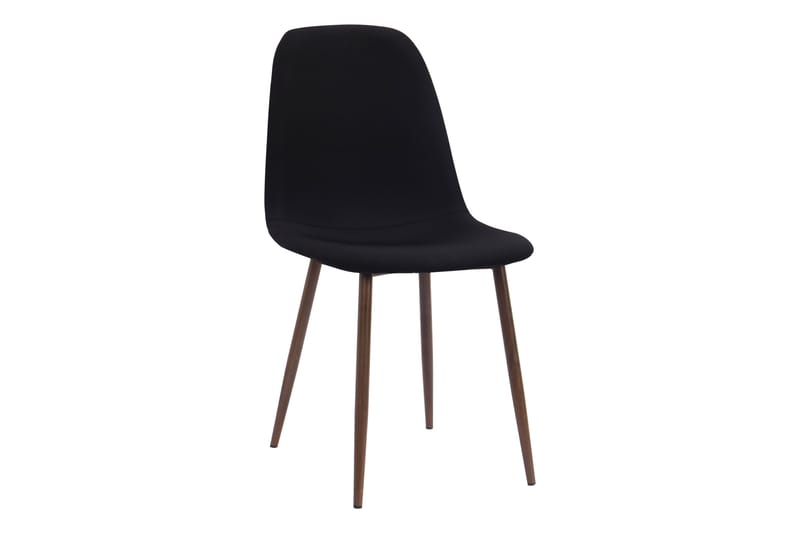 Noira Ovalt Spisebord 220 cm Sort + 8 stk Nibe stol sort med valnøddeben - Sort - Møbler - Borde - Spisebordssæt