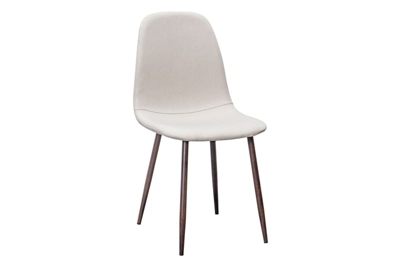 Noira Ovalt Spisebord 220 cm Valnød + 6 stk Nibe stol beige med valnøddeben - Brun/Beige - Møbler - Borde - Spisebordssæt