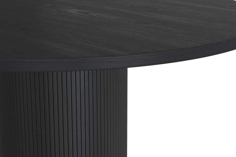 Noira Spisebord 120 cm Massiv Eg Rundt - Sort - Spisebord og køkkenbord