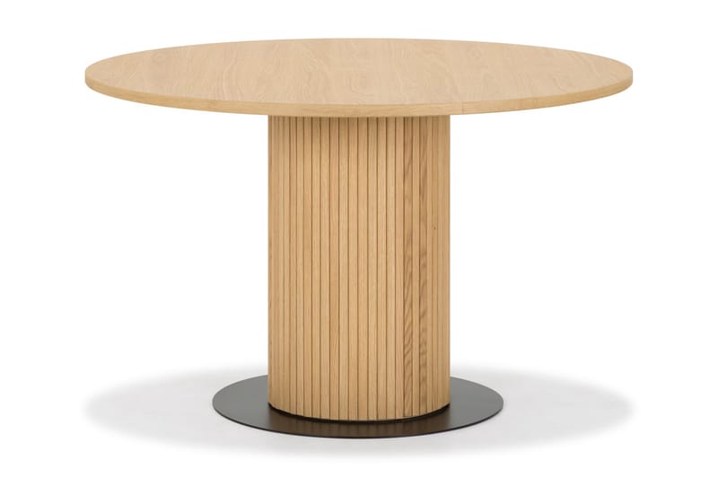 Noira Spisebord 120 cm Massivt Træ  Rundt - Natur - Spisebord og køkkenbord