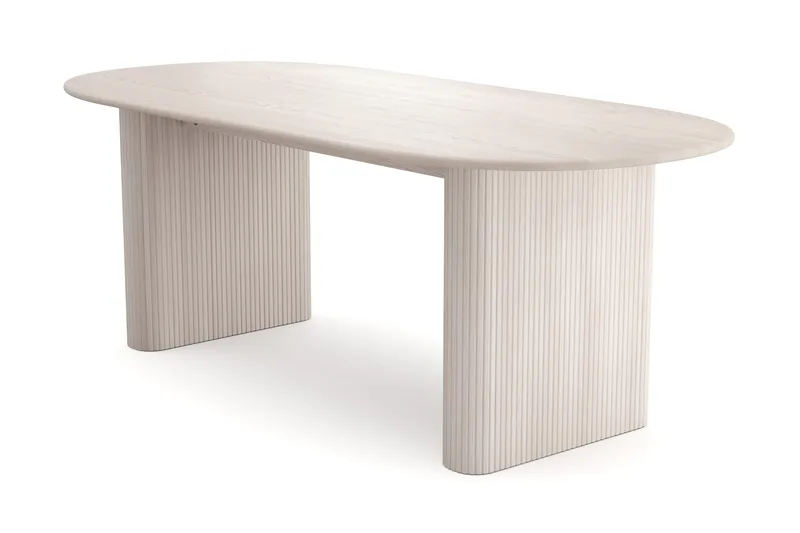 Noira Spisebord 220x100 cm, Hvidbejdset eg