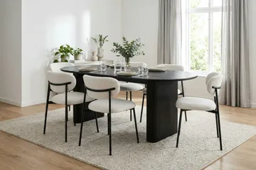 Noira Spisebord 220x100 cm - Sortbejdset eg - Møbler - Borde - Spisebord og køkkenbord