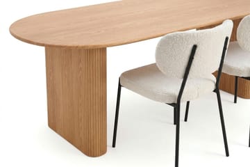 Noira spisebordssæt rektangulært 220 cm eg med 6 Gemmiano spisestole - Eg - Møbler - Borde - Spisebordssæt
