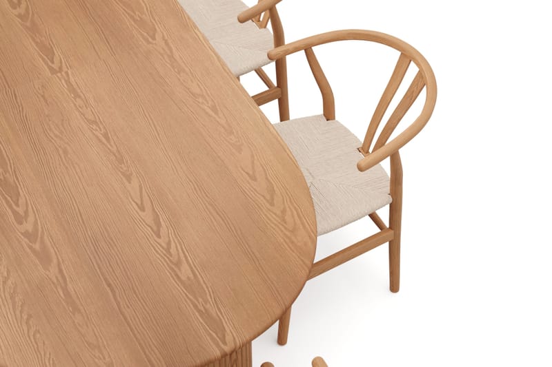 Noira spisegruppe, udtrækkelig 220-320 cm, eg med 8 Dastoori spisestole - Eg - Møbler - Borde - Spisebordssæt