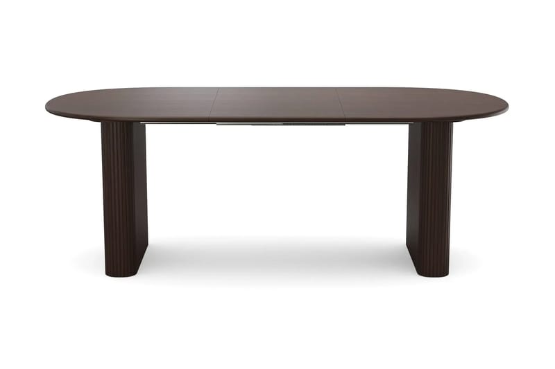 Noira spisegruppe med udtræk 160-220 cm røget eg med 6 Malte spisebordsstole - Møbler - Borde - Spisebordssæt
