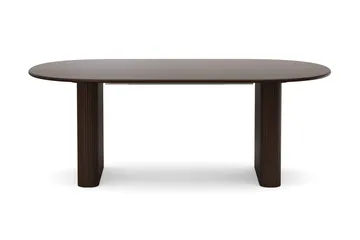 Noira spisegruppe med udtræk 220-320 cm røget eg med 6 Reciclar spisestole - Røget eg - Møbler - Borde - Spisebordssæt