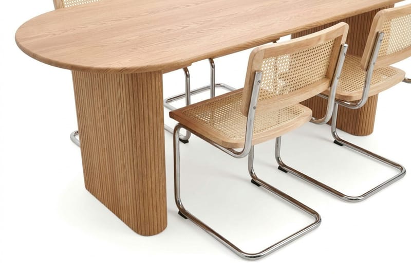 Noira spisegruppe rektangulær 180 cm eg med 6 Build spisestole - Eg - Møbler - Borde - Spisebordssæt