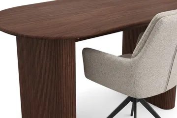 Noira spisegruppe rektangulær 180 cm valnød med 6 Torsby spisestole - Valnød - Møbler - Borde - Spisebordssæt