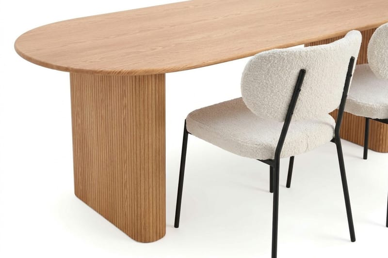 Noira spisegruppe rektangulær 220 cm Eg med 6 Gemmiano-spisestole - Eg - Møbler - Borde - Spisebordssæt