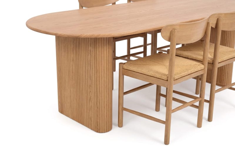 Noira spisegruppe rektangulær 220 cm eg med 6 Malte spisebordsstole - Eg - Møbler - Borde - Spisebordssæt