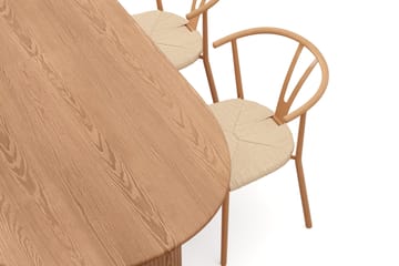 Noira spisegruppe udtræk 220-320 cm eg med 6 Elysia spisestole - Eg - Møbler - Borde - Spisebordssæt