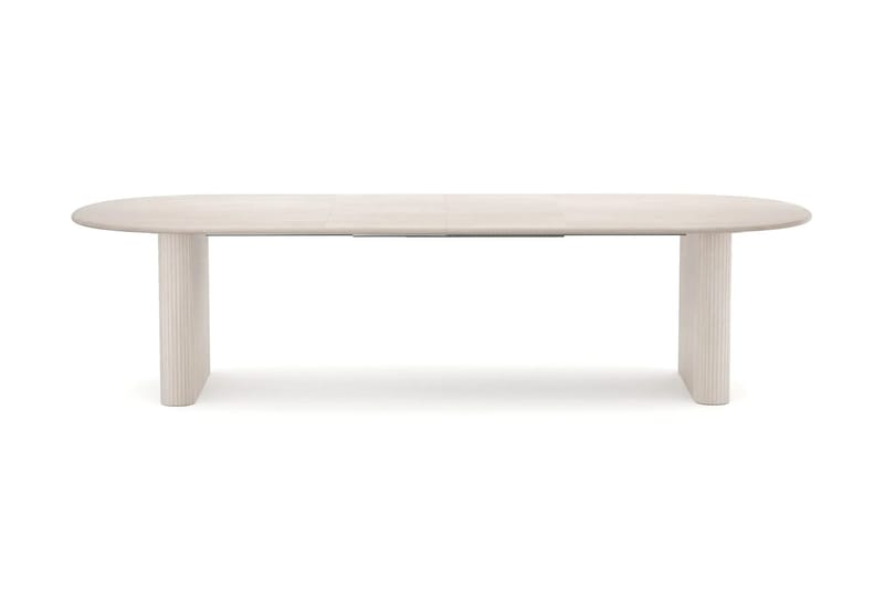 Noira spisegruppe udtrækbar 220-320 cm hvidlaseret med 8 Sawako spisestole - Hvidlaseret - Møbler - Borde - Spisebordssæt