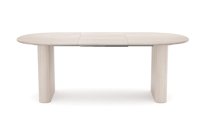 Noira Udtrækkeligt Spisebord 160/220x100 cm - Hvidbejdset eg - Møbler - Borde - Spisebord og køkkenbord