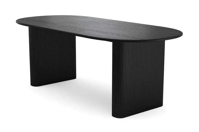 Noira Udtrækkeligt Spisebord 160/220x100 cm, Sortbejdset eg