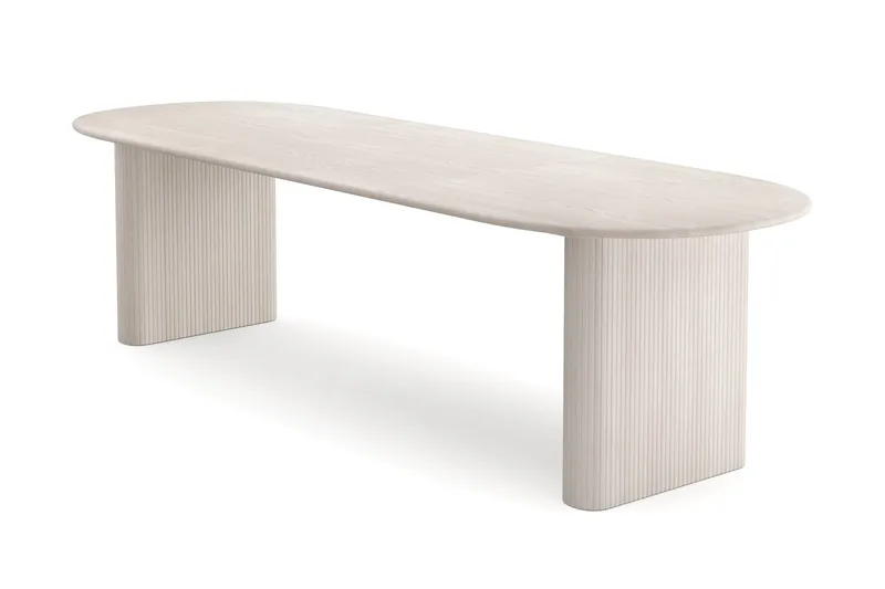 Noira Udtrækkeligt Spisebord 220/320x100 cm, Hvidbejdset eg