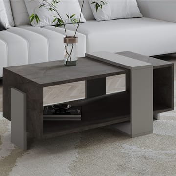Norell Sofabord 90x40x49 cm - Gordion Marble og grå - Møbler - Borde - Sofabord