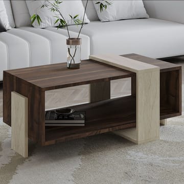 Norell Sofabord 90x40x49 cm - Travertine Walnut - Møbler - Borde - Sofabord