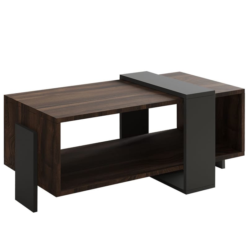 Norell Sofabord 90x40x49 cm - Valnød og antracit - Møbler - Borde - Sofabord