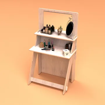 Norena Sminkebord 85 cm - Naturtræ - Møbler - Borde - Sminkebord & konsolbord