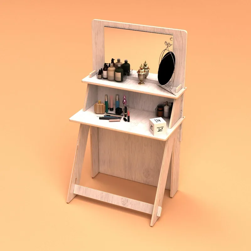 Norena Sminkebord 85 cm - Naturtræ - Møbler - Borde - Sminkebord & konsolbord