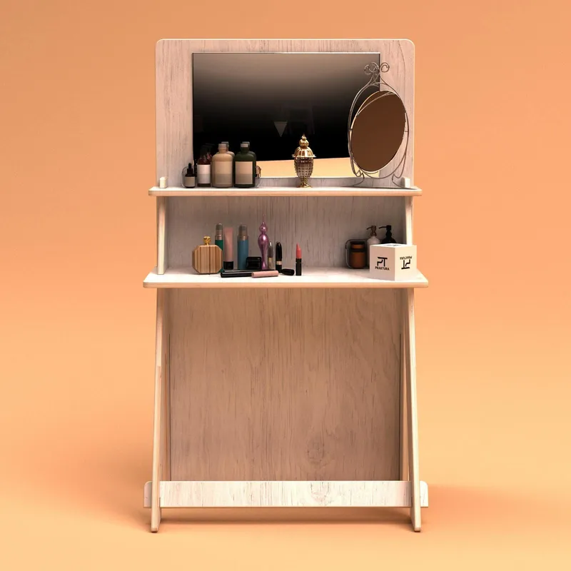 Norena Sminkebord 85 cm - Naturtræ - Møbler - Borde - Sminkebord & konsolbord