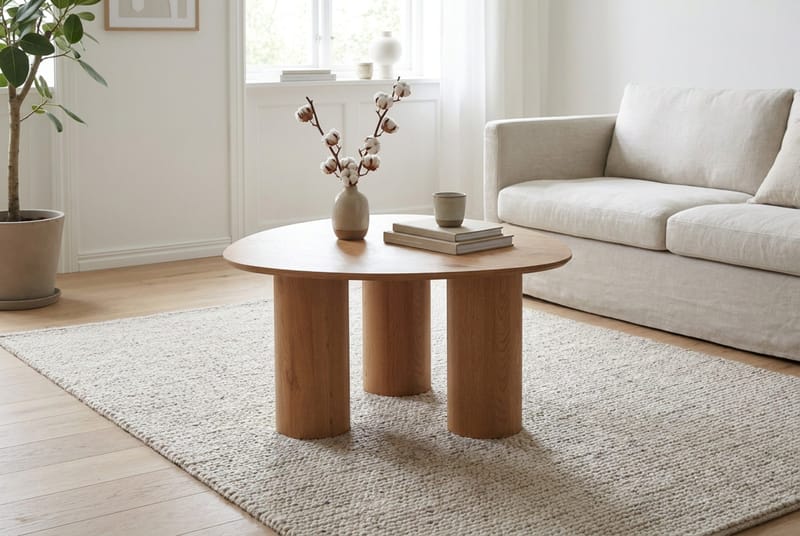 Nova sofabord trekantet 85 cm - Eg - Møbler - Borde - Sofabord