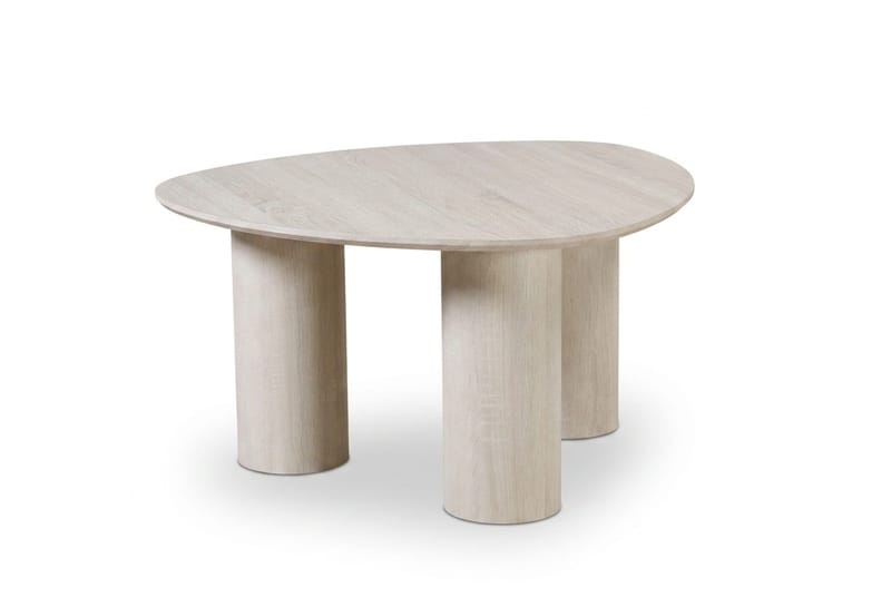 Nova Sofabord Trekantet 85 cm - Hvidlaseret - Møbler - Borde - Sofabord