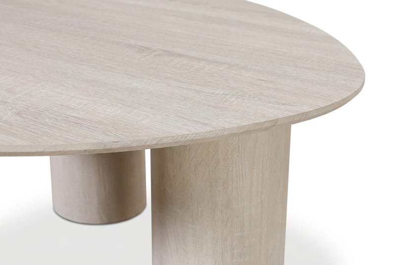 Nova Sofabord Trekantet 85 cm - Hvidlaseret - Møbler - Borde - Sofabord