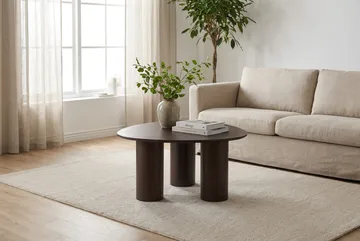 Nova Sofabord Trekantet 85 cm - Røget eg - Møbler - Borde - Sofabord