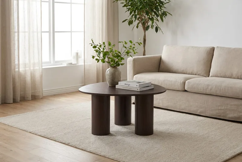 Nova Sofabord Trekantet 85 cm - Røget eg - Møbler - Borde - Sofabord
