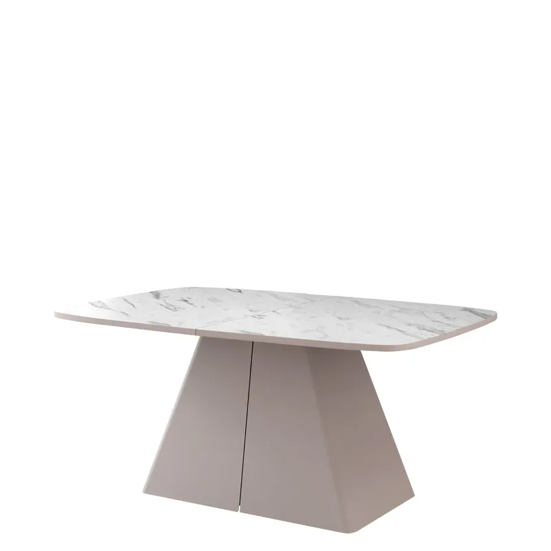 Novaj Spisebord udtrækkeligt 180-256 cm - beige, hvid marmor - Møbler - Borde - Spisebord og køkkenbord