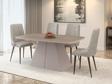 Novaj Spisebord udtrækkeligt 180-256 cm - beige, lysebrun - Møbler - Borde - Spisebord og køkkenbord