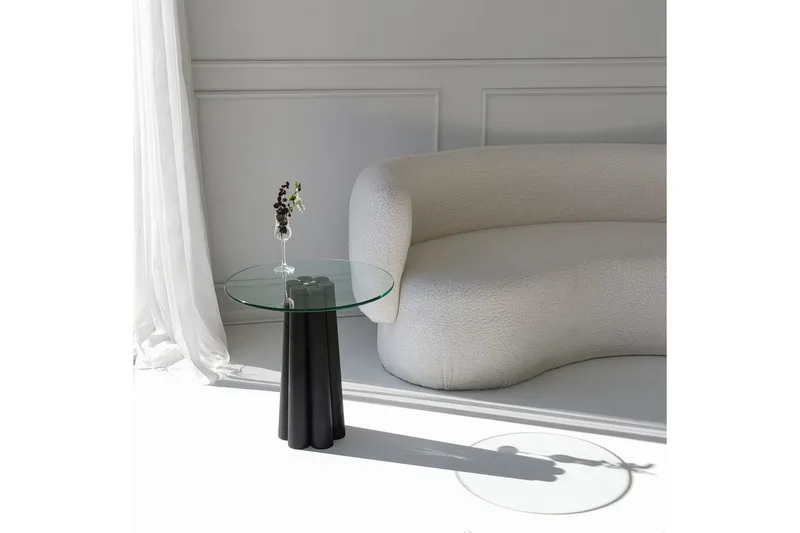 Novera Sofabord 50 cm - Gennemsigtig/Sort - Møbler - Borde - Sofabord