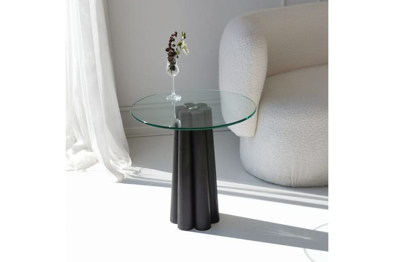 Novera Sofabord 50 cm - Gennemsigtig/Sort - Møbler - Borde - Sofabord