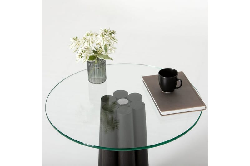 Novera Sofabord 50 cm - Gennemsigtig/Sort - Møbler - Borde - Sofabord
