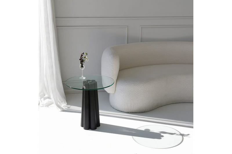 Novera Sofabord 50 cm - Gennemsigtig/Sort - Møbler - Borde - Sofabord