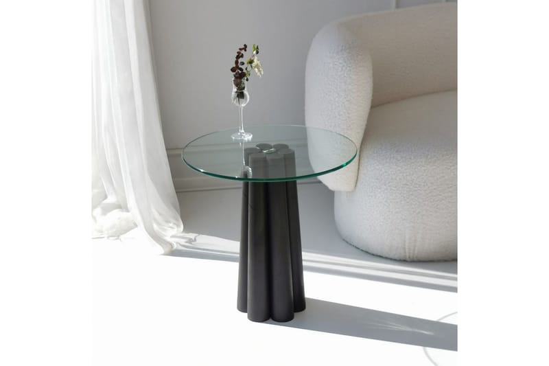 Novera Sofabord 50 cm - Gennemsigtig/Sort - Møbler - Borde - Sofabord