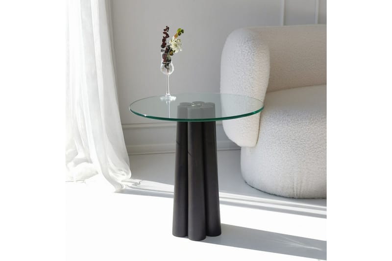 Novera Sofabord 50 cm - Gennemsigtig/Sort - Møbler - Borde - Sofabord