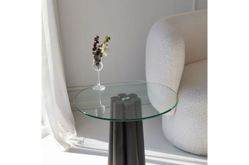 Novera Sofabord 50 cm - Gennemsigtig/Sort - Møbler - Borde - Sofabord